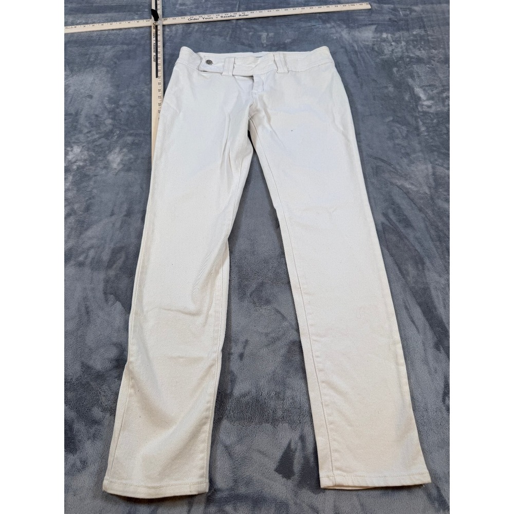 U-51 AUTHENTICATE DENIM Women's Cream Slim Straight Leg Jeans Size 29 x 29